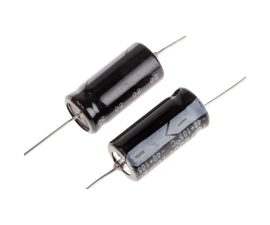 63-4989-85　RS PRO 10μF 250V dc Aluminium Electrolytic Capacitor, Through Hole 10 (Dia.) x 21mm +105°C 10mm 21mm　707-6414