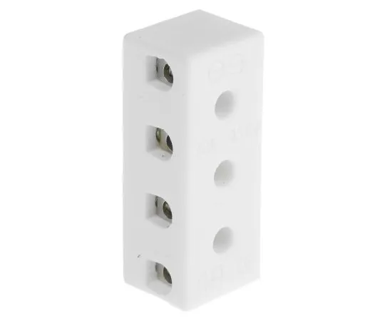 63-5127-23　RS Pro Non-F***d Terminal Block, 4 Way/Pole, Screw Down Terminals, 12 AWG Screw Down, Ceramic, 450 V　813-3098