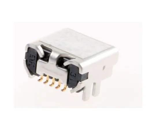 63-5087-89　Hirose UX60 Series, Right Angle, Through Hole Mount, Version 2.0 Type B Mini USB Connector, Receptacle　UX60SC-MB-5S8(80)