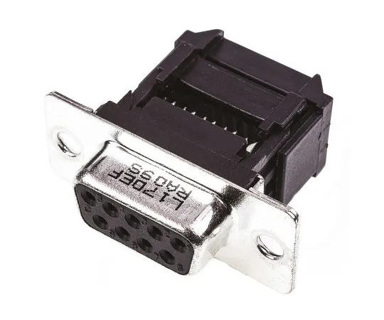 63-4969-70　Amphenol DFR Series 2.74mm Pitch 9 Way IDC D-Sub Ribbon Cable Connector, Socket, Steel Shell　L17DEFRA09S