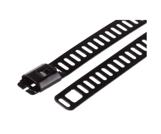 63-6550-96　RS Pro Black Polyester Coated Stainless Steel Ladder Cable Tie, 610mm x 7 mm　121-674