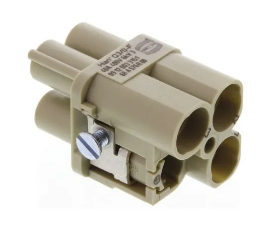 63-5119-49　Han-Modular Series Cable Mount Connector Insert, Female, 3/0 Way, 40A, 400 V　9120033151