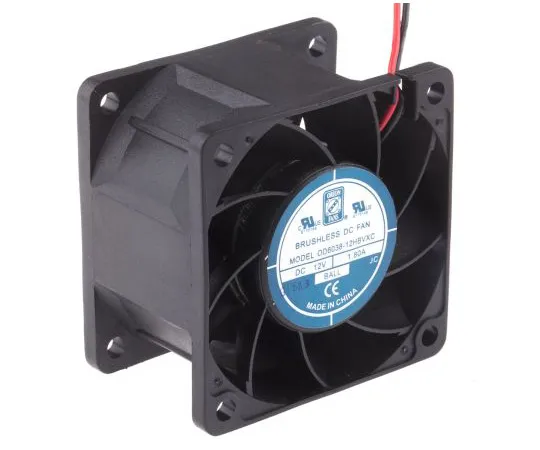 63-4984-33　RS PRO Axial Fan, 60 x 60 x 38mm, 61cfm, 17W, 12 V dc　703-3436