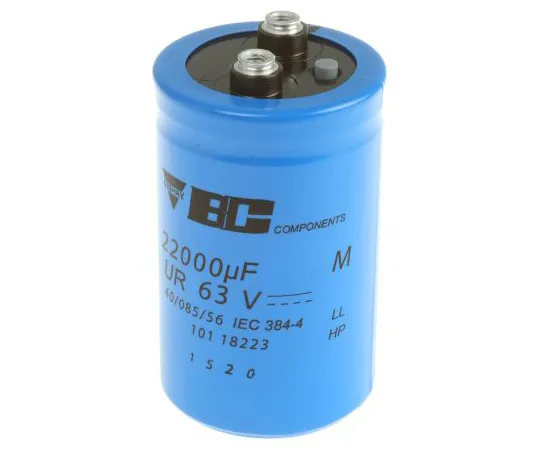 63-4952-33　Vishay 22000μF 63V dc Aluminium Electrolytic Capacitor, Chassis Mount 50 (Dia.) x 80mm +85°C 50mm　MAL210118223E3