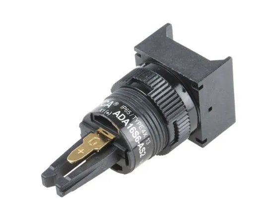 63-5049-46　RS PRO Latching Push Button Switch, IP65, 16 (Dia.)mm, Panel Mount, 250V ac　745-2458