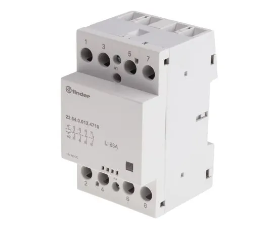 63-5113-63　Finder22 Series 3PDT Non-Latching Relay DIN Rail, 12V ac/dc Coil, 63A　22.64.0.012.4710