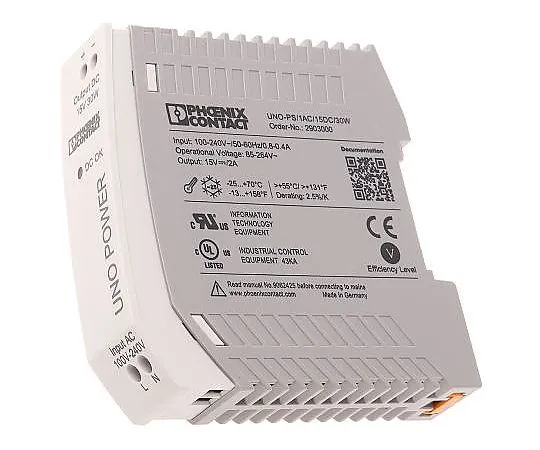 63-5133-49　Phoenix Contact, UNO-PS/1AC/15DC/30W PSU, 15V dc Output Voltage, 2A output current　2903000