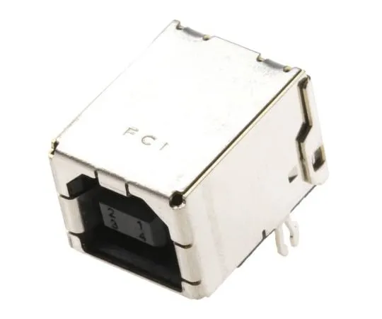 63-5085-83　Amphenol FCI 1 Port Right Angle Through Hole Mount Female Version 2.0 Type B USB Connector　61729-1011BLF