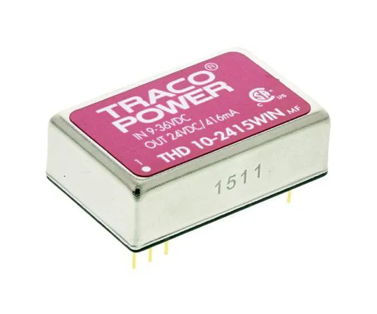 63-5129-47　TRACOPOWER THD 10WIN 10W Isolated DC-DC Converter Through Hole, Voltage in 9 → 36 V dc, Voltage out 24V dc　THD 10-2415WIN