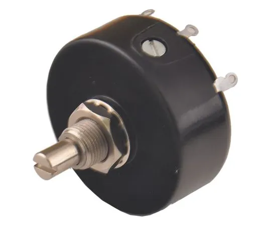 63-5142-52　RS Pro 1 Gang Rotary Wirewound Potentiometer with a 6.35 mm Dia. Shaft, 500Ω, ±10%, 3W, Linear　842-7046