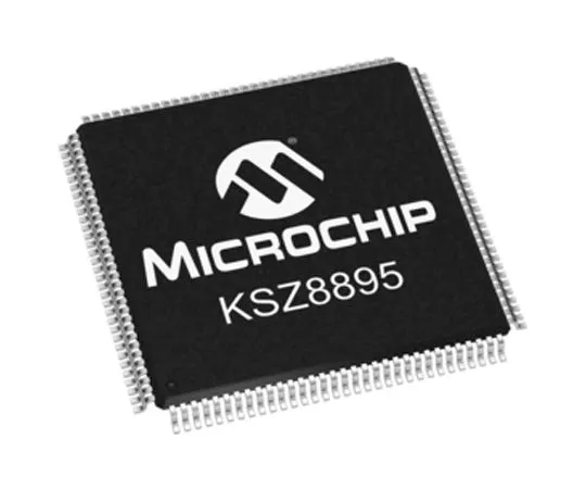 63-5175-14　Microchip KSZ8895MQXIA Ethernet Switch, MII, 10 Mbps, 100 Mbps 1.8 V, 2.5 V, 3.3 V, 128-Pin PQFP　KSZ8895MQXIA
