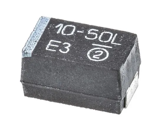 63-4960-03　Vishay Tantalum Capacitor 10μF 50V dc MnO2 Solid ±10% Tolerance TR3 Series　TR3E106K050C0400