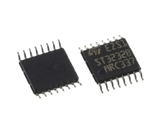 63-4960-96　STMicroelectronics ST3232BTR, Line Transceiver, RS-232 2-TX 2-RX, 3.3 V, 5 V, 16-Pin TSSOP　ST3232BTR