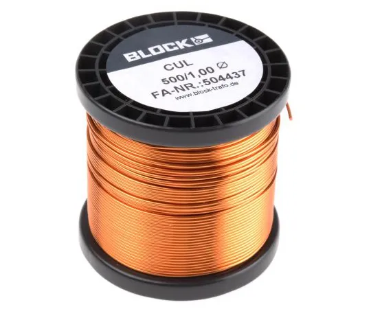 63-5093-18　Block Single Core 1mm diameter Copper Wire, 56m Long　CUL 500/1,00