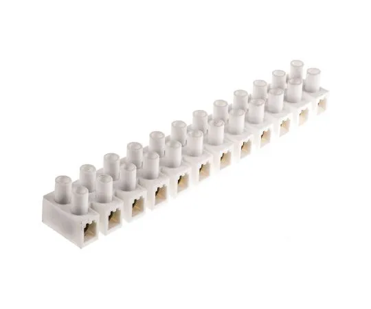63-4984-40　RS Pro Non-F***d Terminal Block, 12 Way/Pole, Screw Down Terminals, 4 AWG, PP, 400 V　703-3824