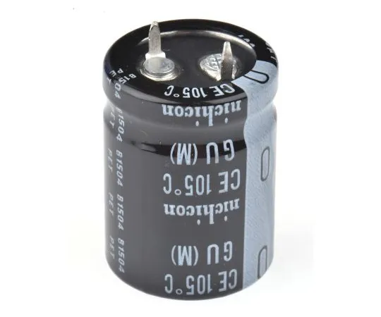 63-5144-03　Nichicon 100μF 400V dc Aluminium Electrolytic Capacitor, Through Hole 22 (Dia.) x 30mm +105°C 22mm 10mm　LGU2G101MELZ