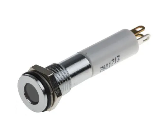63-4977-83　RS PRO Green, Red, Yellow Indicator, 12 V dc, 8mm Mounting Hole Size, Solder Tab Termination, IP67　700-1713