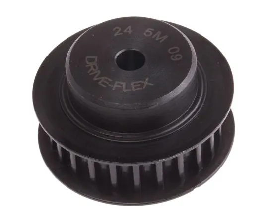 63-6572-37　RS PRO Timing Belt Pulley, Steel 9mm Belt Width x 5mm Pitch, 24 Tooth　182-616