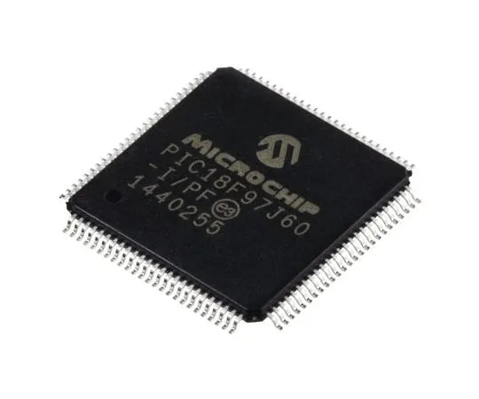 63-4975-84　Microchip, 8bit PIC Microcontroller, 41.667MHz, 128 kB Flash, 100-Pin TQFP　PIC18F97J60-I/PF