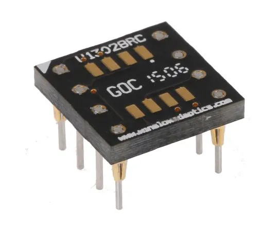 63-5047-24　Winslow Straight Through Hole Mount 1.27 mm, 2.54 mm Pitch IC Socket Adapter, 8 Pin Female QFN to 8 Pin Male DIP　W13028RC