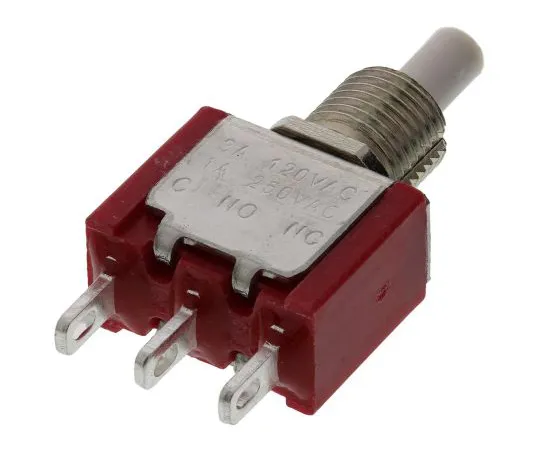 63-5035-44　RS PRO Single Pole Double Throw (SPDT) Momentary Push Button Switch, 6.35 (Dia.)mm, Panel Mount, 32/50/125V ac　734-6785
