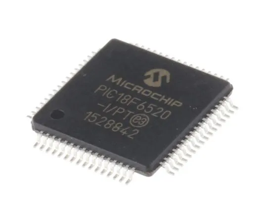 63-4975-82　Microchip, 8bit PIC Microcontroller, 40MHz, 1.024 kB, 32 kB Flash, 64-Pin TQFP　PIC18F6520-I/PT