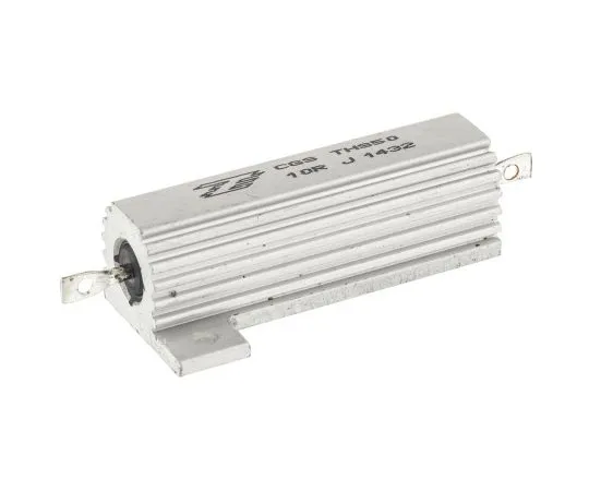 63-5061-40　TE Connectivity THS50 Series Aluminium Ho***d Solder Lug Wire Wound Panel Mount Resistor, 10Ω ±5% 50W　THS5010RJ