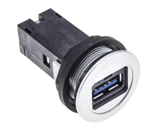 63-5080-56　Harting har-Port Series, Panel Mount, Version 3.0 USB Connector, Receptacle　9454521902