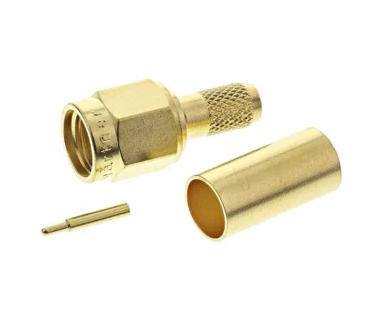 63-5002-06　Telegartner Straight 50Ω Cable Mount SMA Plug, Crimp Termination RG142 B/U, RG223/U, RG400/U　J01150A0031
