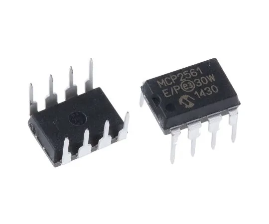 63-5113-34　Microchip MCP2561-E/P, CAN Transceiver 1Mbps 1-Channel IEC 61000-4-2, 8-Pin PDIP　MCP2561-E/P