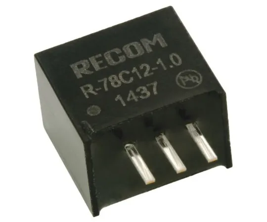 63-5043-90　Recom Switching Regulator, 15 → 42V dc Input, 12V dc Output, 1A　R-78C12-1.0