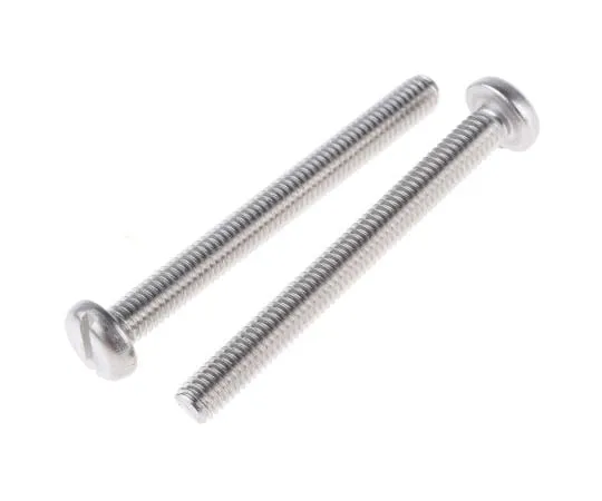 63-6554-60　RS PRO, M6 Pan Head, 60mm Stainless Steel Slot A2 304 Plain　130-729