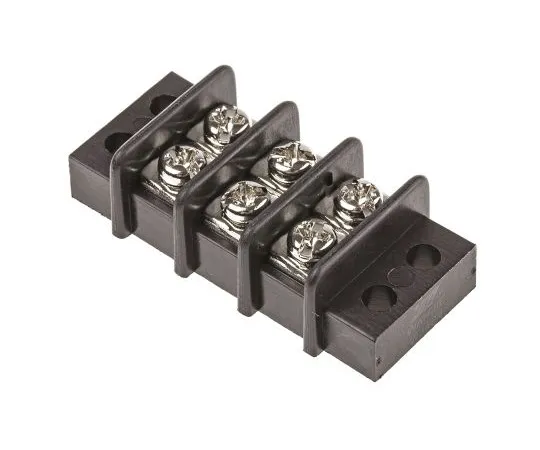 63-5078-40　RS Pro Non-F***d Terminal Block, 3 Way/Pole, Screw Terminals, 12 AWG Free Hanging, Panel Mount, Polyamide, 750 V　763-8129