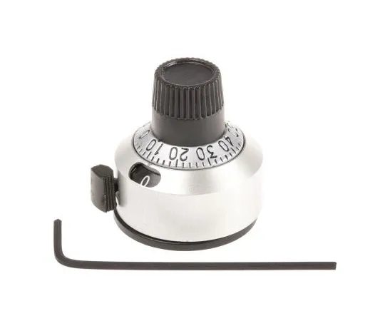 63-5111-74　Vishay Potentiometer Knob, Dial Type, 22.2mm Knob Diameter, Chrome, 6.35mm Shaft　18A11B10
