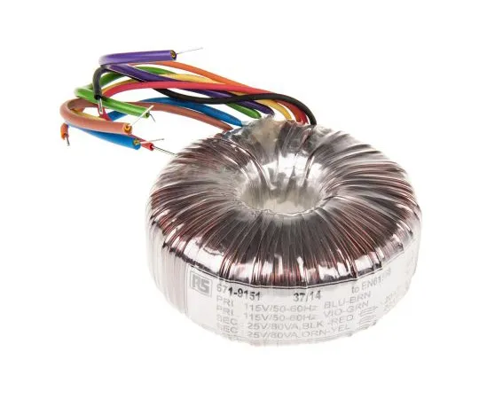 63-4937-65　2 Output Toroidal Transformer, 160VA, 2 x 25V ac　671-9151