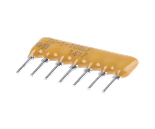 63-5103-06　Bourns 4600X Series 10kΩ ±2% Bussed Through Hole Resistor Array, 6 Resistors, 0.88W total SIP package　4607X-101-103LF