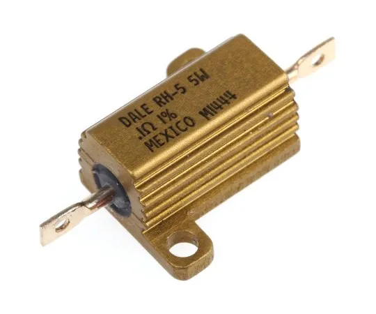 63-4957-34　Vishay RH005 Series Aluminium Ho***d Axial Wire Wound Panel Mount Resistor, 100mΩ ±1% 7.5W　RH005R1000FE02