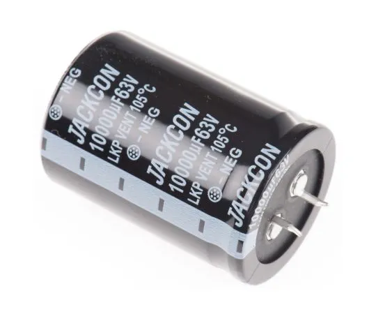 63-4987-77　RS PRO 10000μF 63V dc Aluminium Electrolytic Capacitor, Through Hole 35 (Dia.) x 50mm +105°C 35mm 10mm 50mm　706-3477