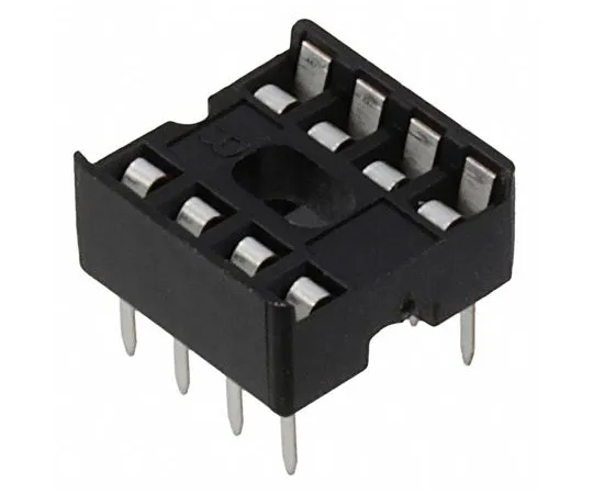 63-5152-78　Amphenol FCI 2.54mm Pitch Straight 8 Way, Through Hole Stamped Pin Open Frame IC Dip Socket, 1A　DILB8P-223TLF