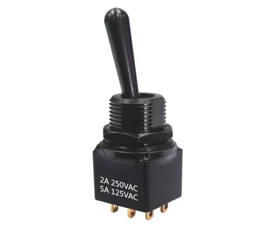 63-5131-76　RS PRO Double Pole Double Throw (DPDT) Toggle Switch, On-On-On, IP67, PCB　820-0523