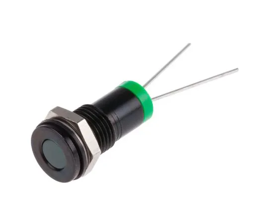 63-4977-85　RS PRO Green Indicator, 2 V dc, 8mm Mounting Hole Size, Lead Pins Termination, IP67　700-1729