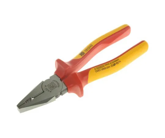 63-6565-22　RS PRO VDE Insulated Steel Pliers Combination Pliers, 180 mm Overall Length　161-243
