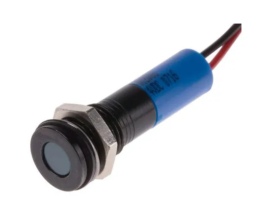 63-4978-14　RS PRO Blue Indicator, 24 V dc, 8mm Mounting Hole Size, Lead Wires Termination, IP67　700-2000