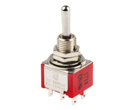 63-4997-69　TE Connectivity DP3T Toggle Switch, On-On-On, Panel Mount　3-1825139-9