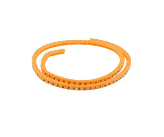 63-5125-98　RS PRO Snap On Cable Marker, Pre-printed A Black on Orange 3 → 3.4mm Dia. Range　812-1284