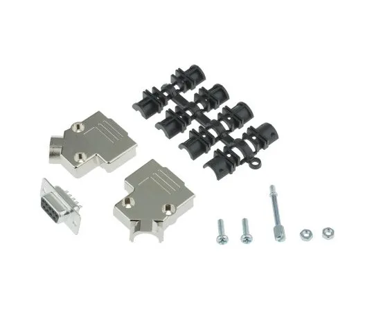 63-5080-88　45 ° 9 Way D-Sub Socket Connector Kit With D-sub Socket Connector, Hood, Inserts, UNC 4-40 Thumb Screws　MHD45PK9-DB9S-K