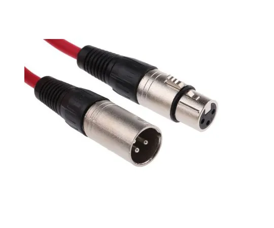 63-5047-61　RS PRO XLR Cable Assembly 3m Red Female XLR to Male XLR　742-4507