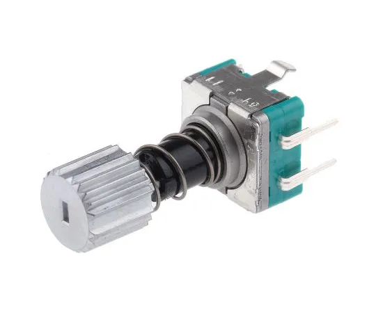 63-5030-15　Alps Alpine 15 Pulse Incremental Mechanical Rotary Encoder with a 9 mm Knurl Shaft (Not Indexed), Through Hole　EC11E152U402