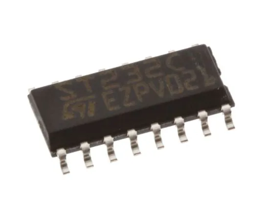 63-4961-03　STMicroelectronics ST232CDR, Line Transceiver, RS-232 2-TX 2-RX, 5 V, 16-Pin SOP　ST232CDR