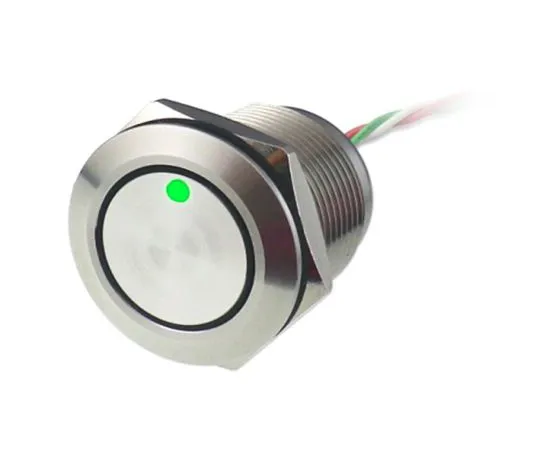 63-5135-67　Push Button Touch Switch, Latching, NO ,Illuminated, Green, Red, IP68 Brass, 5 → 30V dc　823-2801